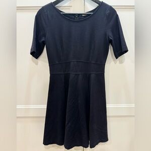J Crew Magically Flattering Ponte Black Dress - 4